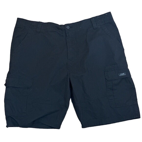 Wrangler Men's Cargo Shorts Big‎ & Tall Relaxed-Fit Black 42x10 EUC - Picture 1 of 6